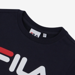 Fila Uno Linear Round Fiu T-shirt Sötétkék | HU-91906